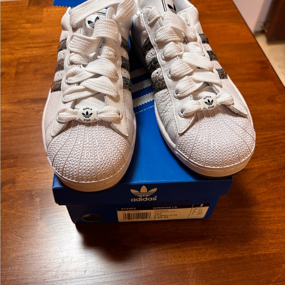 Black and White Super Star Adidas originals
